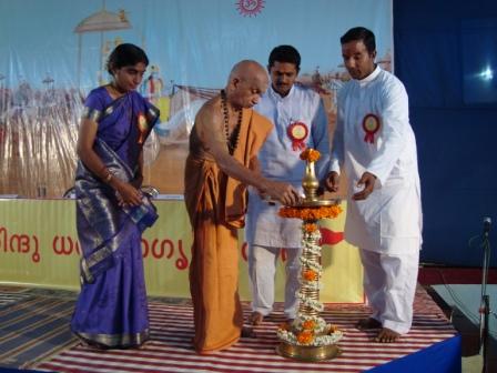 Inaugaration of the sabha by lighting samai(An oil lamp) by dignitaries